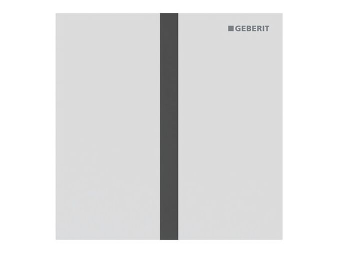 Geberit Typ 40 Square ovládání splachování pisoáru s elektronickým spuštěním splachování, napájení ze sítě, bílá mat, easy-to-clean