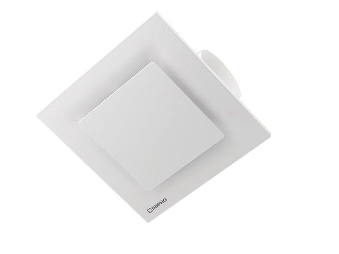 Sapho TECTO stropní ventilátor axiální s časovačem, 20W, potrubí 100mm, bílá