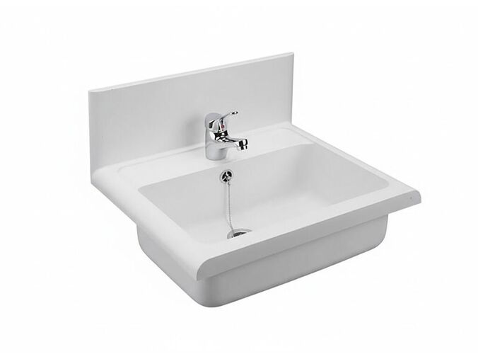 Sanit Compact nástěnné umyvadlo s přepadem 55x45 cm, bílá