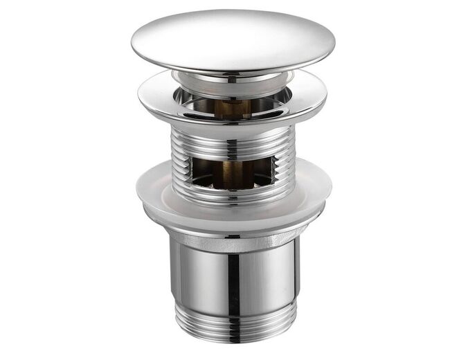 Aqualine Umyvadlová výpust 5/4“, click-clack, velká zátka, 30-45mm, chrom