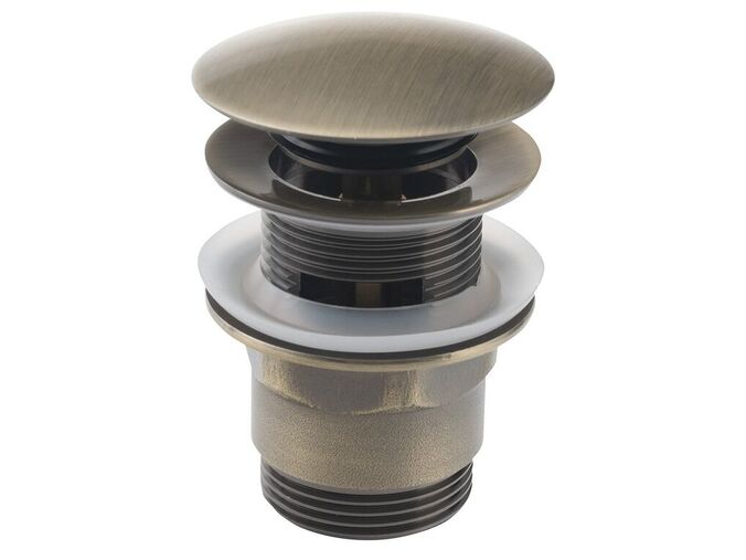 Aqualine Umyvadlová výpust 5/4“, click-clack, velká zátka, 30-45mm, tmavý bronz