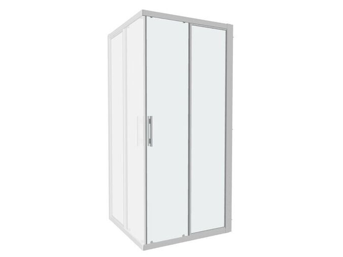 RONAL Top-line rohový vstup 80x190 cm, pravý díl, posuvné dveře, aluchrom, durlux