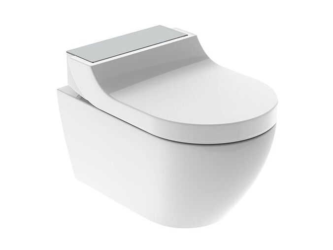 Geberit AquaClean kompletní závěsné WC Tuma Comfort 55,3 cm, nerezová ocel kartáčovaná