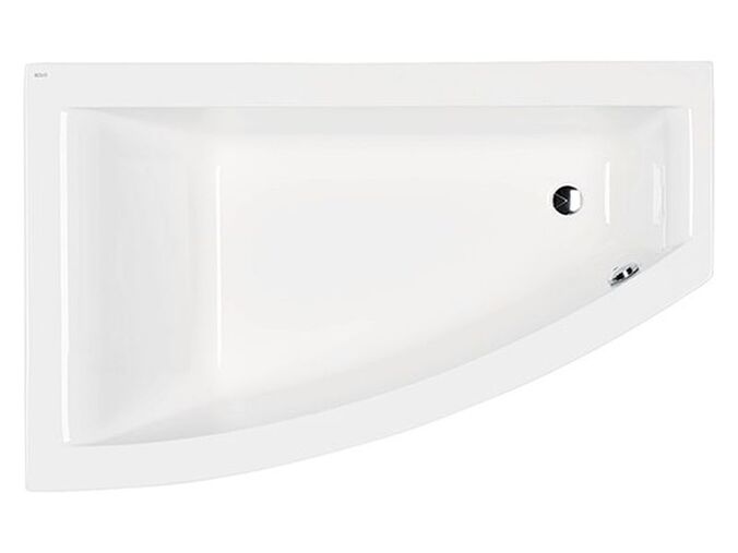 Kolo Clarissa asymetrická vana 160x100 cm, levá, včetně nohou, bílá