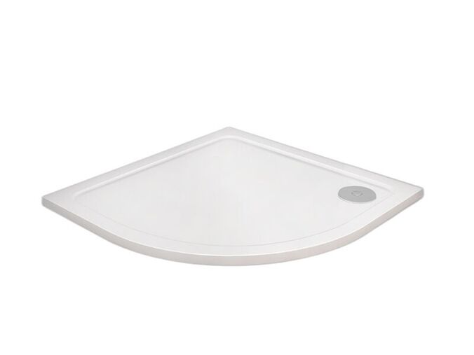 Olsen Spa Venets čtvrtkruhová vanička 80x80x3 cm, R550, litý mramor, bílá