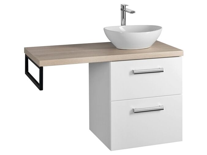 Aqualine VEGA sestava koupelnového nábytku, š. 97,5 cm, bílá/dub platin