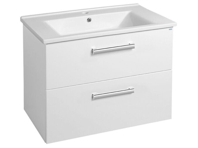 Aqualine VEGA umyvadlová skříňka 72x57,6x43,6cm, 2x zásuvka, bílá