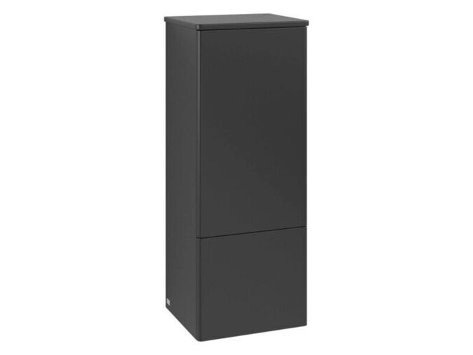 Villeroy & Boch Antao boční skříňka 41,4x103,9x35,6 cm, panty vpravo, 1x dvířka, 1x zásuvka, Black Matt Lacque