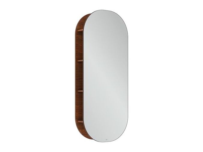 Villeroy & Boch Antheus police se zrcadlem z boku vždy 4 police, závěsný model, American
Walnut