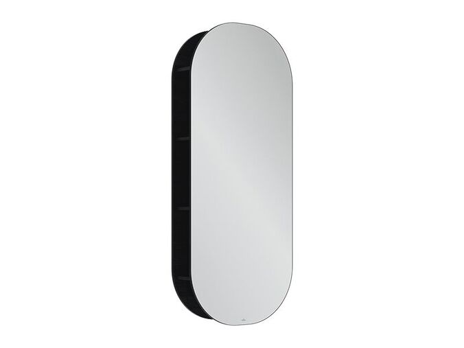 Villeroy & Boch Antheus police se zrcadlem z boku vždy 4 police, závěsný model, Black Ash