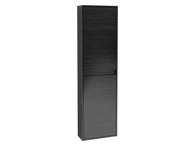 Villeroy & Boch Antheus vysoká skříňka 2 dvířka, panty vpravo, závěsný model, Black Ash