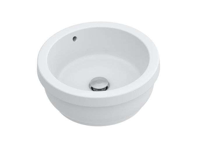 Villeroy & Boch Architectura umyvadlo zápustné průměr 41,5 cm, bez otvoru pro baterii, s přepadem, CeramicPlus, bílá Alpin