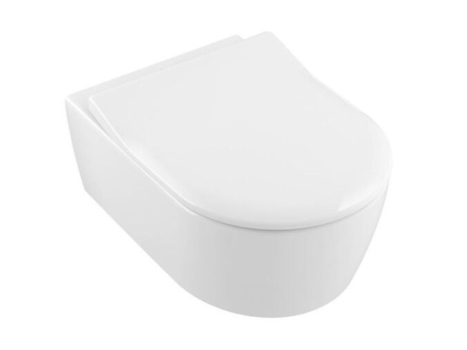 Villeroy & Boch Avento závěsné WC se SlimSeat sedátkem SoftClosing, DirectFlush, CeramicPlus, bílá Alpin