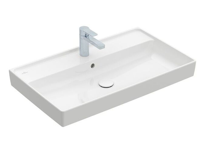 Villeroy & Boch Collaro umyvadlo 80x47 cm, otvor pro bateriii, s přepadem, CeramicPlus, bílá Alpin