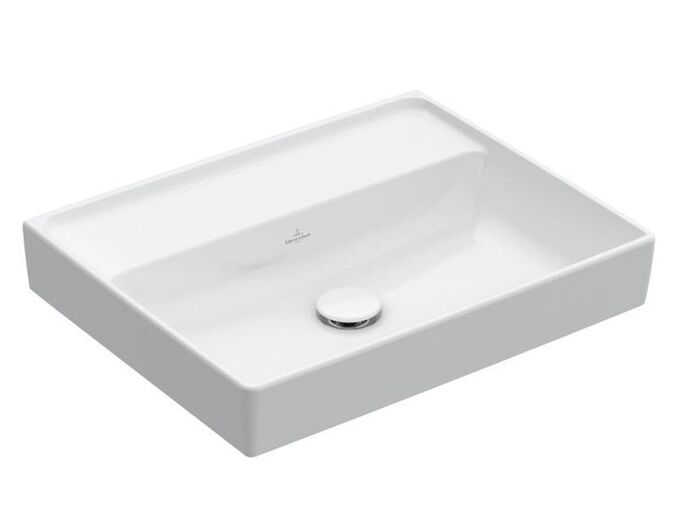 Villeroy & Boch Collaro umyvadlo 60x47 cm, bez otvoru pro baterii, bez přepadu, CeramicPlus, bílá Alpin