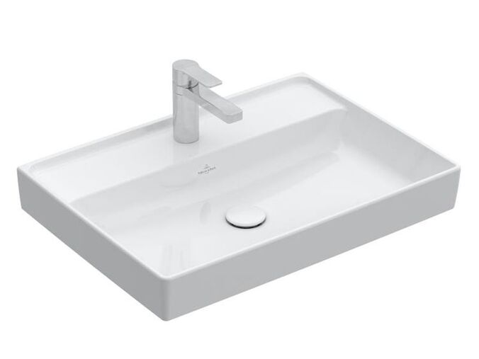 Villeroy & Boch Collaro umyvadlo 65x47 cm, otvor pro bateriii, bez přepadu, CeramicPlus, bílá Alpin