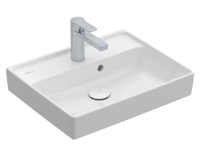 Villeroy & Boch Collaro umývátko 50x40 cm, otvor pro bateriii, s přepadem, CeramicPlus, bílá Alpin