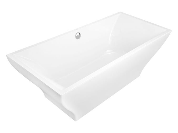 Villeroy & Boch LA BELLE vana 1800x800mm, do prostoru, quarylový® panel v barvě vany, odpad a přepad chrom, bílá