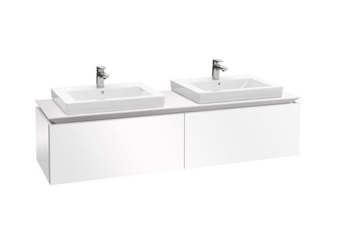 Villeroy & Boch Legato skříňka pod umyvadlo 160x38x50 cm, 2x zásuvka, Glossy White