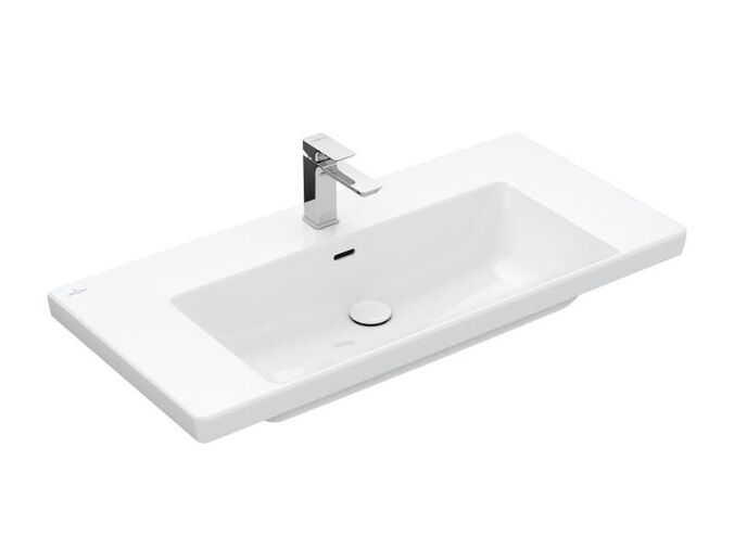 Villeroy & Boch Subway 3.0 umyvadlo 100x47 cm, otvor pro baterii, s přepadem, CeramicPlus, bílá Alpin