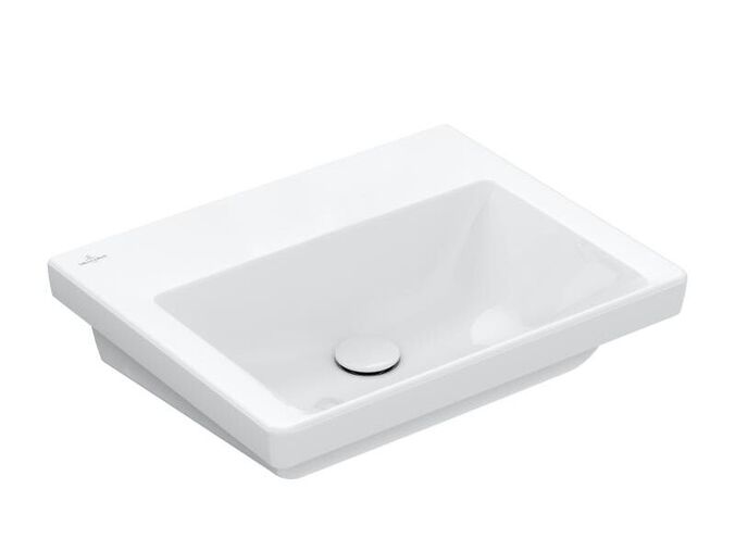 Villeroy & Boch Subway 3.0 umyvadlo 55x44 cm, bez otvoru pro baterii, bez přepadu, bílá Alpin