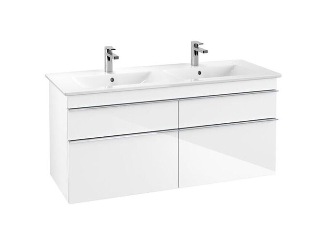 Villeroy & Boch Venticello skříňka pod umyvadlo 125,3x59x50,2 cm, 4x zásuvka, Glossy White