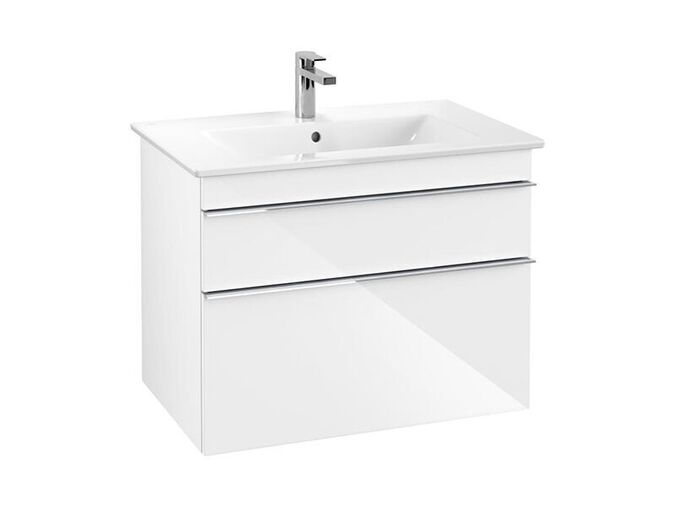 Villeroy & Boch Venticello skříňka pod umyvadlo 75,3x59x50,2 cm, 2x zásuvka, Glossy White