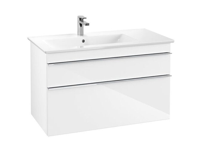 Villeroy & Boch Venticello skříňka pod umyvadlo 95,3x59x50,2 cm, 2x zásuvka, Glossy White
