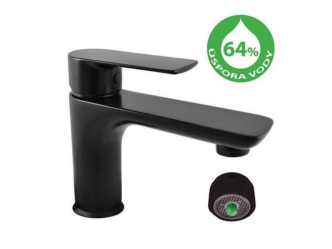 Slezák-RAV CZ Vltava Eco baterie umyvadlová stojánková, černá mat