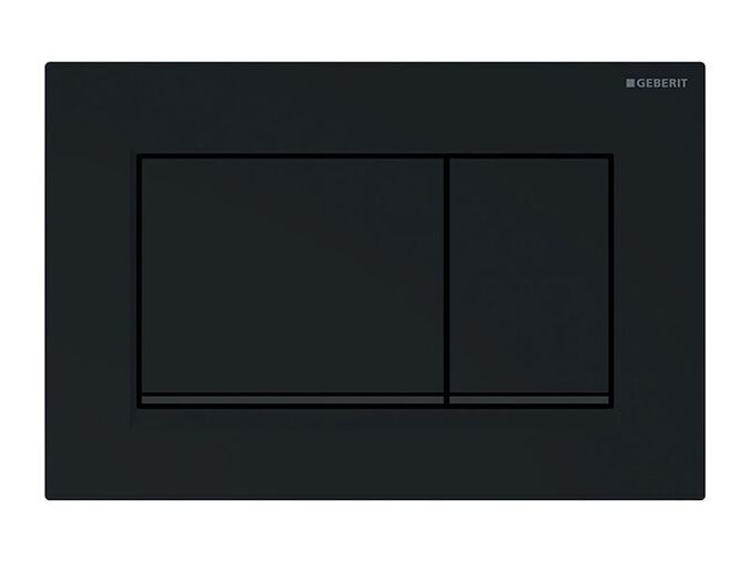 Výprodej - Geberit Sigma30 ovládací tlačítko, pro 2 množství splachování, černá/černá matná