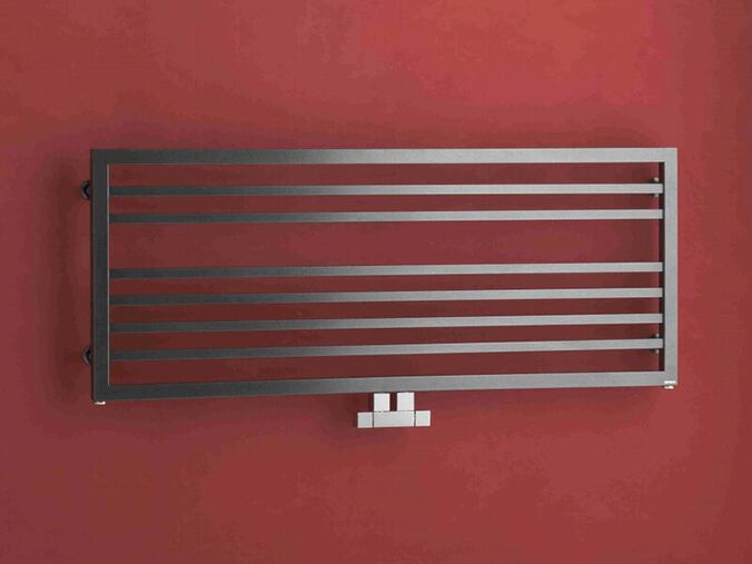 Výprodej - P.M.H. Avento Frame koupelnový radiátor 90,5x48 cm, metalická stříbrná