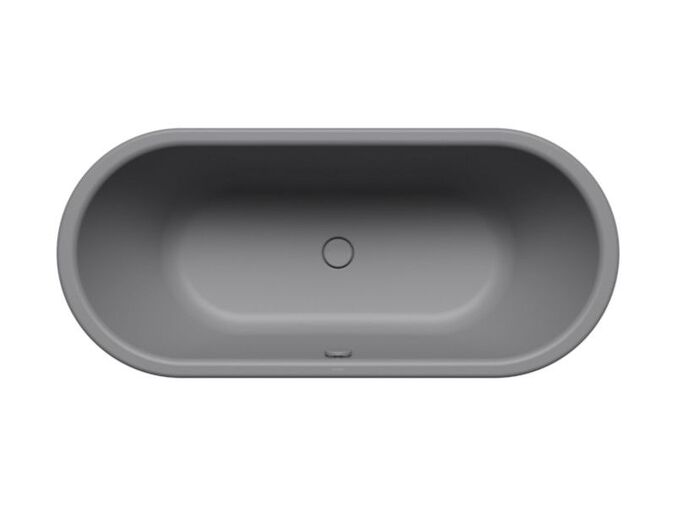 Výprodej vzorku - Kaldewei Centro Duo Oval 127-7 oválná vana 170x75 cm, ústřicová šedá mat s kompletním příslušenstvím