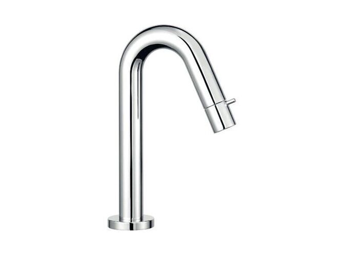Výprodej vzorku - Kludi Bozz stojánkový výtokový ventil s ovládáním na konci výtoku, vyložení 100 mm, chrom
