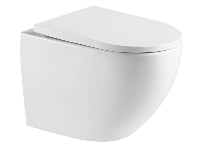 HOPA Middle Závěsné WC se sedátkem soft-close 49x35,5x32,5 cm, vortex, rimless, bílá