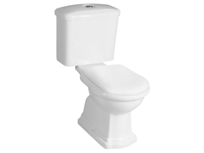 Kerasan RETRO WC kombi, spodní odpad, bílá-chrom