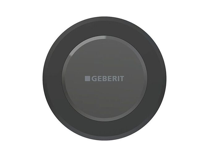 Geberit Typ 10 ovládání WC, elektronické ovládání splachování, napájení z baterie, 2 množství splachování, infračervené tlačítko, černá mat