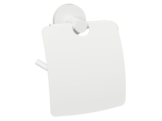 Sapho X-ROUND WHITE držák toaletního papíru s krytem, bílá