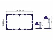 Villeroy & Boch ViFrame montážní rám, pro sprchové vaničky od 100x100 cm, Quaryl, bez středové podpěry