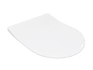 Villeroy & Boch Subway WC sedátko s poklopem SlimSeat, závesy z ušlechtilé oceli, bílá Alpin