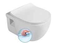 Sapho BRILLA závěsná WC mísa, Rimless, 36,5x53cm, bílá