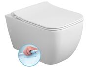 Isvea VEA závěsná WC mísa Rimless, 34,5x52cm, bílá