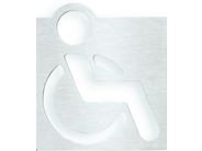 Bemeta piktogram WC vozíčkář cedulka 120x120 mm, leštěná nerez