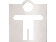 Bemeta piktogram WC páni cedulka 120x120 mm, leštěná nerez