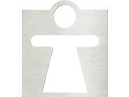Bemeta WC dámy cedulka 120x120 mm, broušená nerez