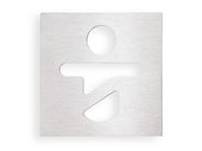 Bemeta piktogram přebalovna cedulka 120x120 mm, broušená nerez