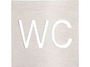 Bemeta piktogram WC cedulka 120x120 mm, leštěná nerez