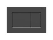 Geberit Sigma20 ovládací tlačítko, pro 2 množství splachování, lakovaná černá matná easy-to-clean/chrom lesk