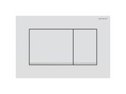 Geberit Sigma20 ovládací tlačítko, pro 2 množství splachování, lakováná bílá matná easy-to-clean/chrom lesk