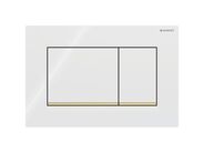 Geberit Sigma20 ovládací tlačítko, pro 2 množství splachování, bílá/pozlacená