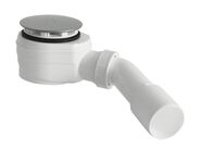 Bruckner Vaničkový sifon nízký, průměr 60mm, DN40/50, krytka nerez lesk